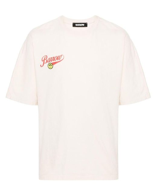 Barrow White Cotton Jersey T-shirt