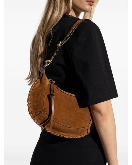 BORSA A SPALLA OSKAN MOON IN SUEDE di Isabel Marant in Brown