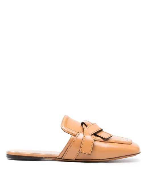 Loewe Gate Leather Slippers Lyst