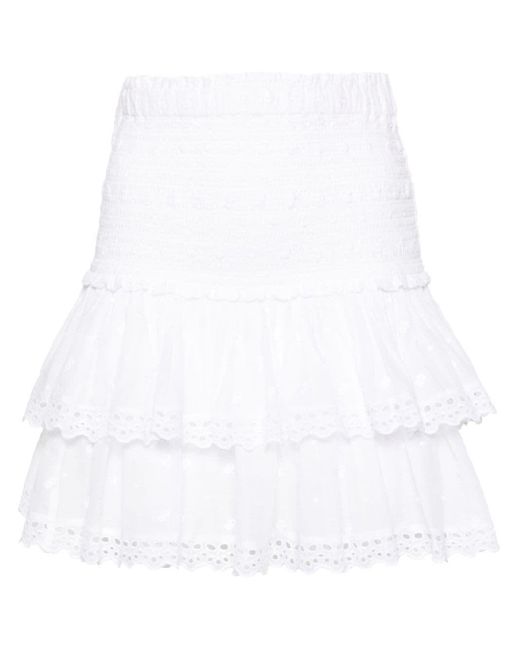 Isabel Marant White Tinaomi Broderie-anglaise Miniskirt