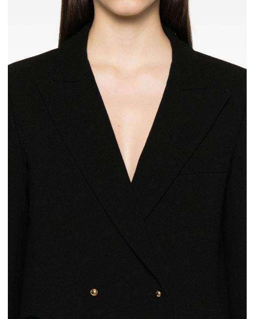Blazé Milano Black Double-breasted Wool Blazer