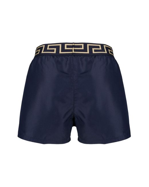 Versace Blue Logo Beach Shorts for men