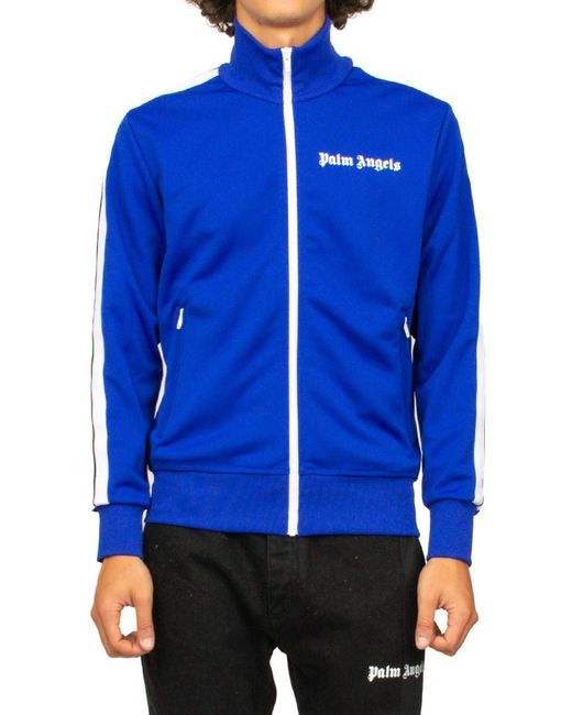 Palm Angels Blue 'Classic Track' Sweatshirt for men