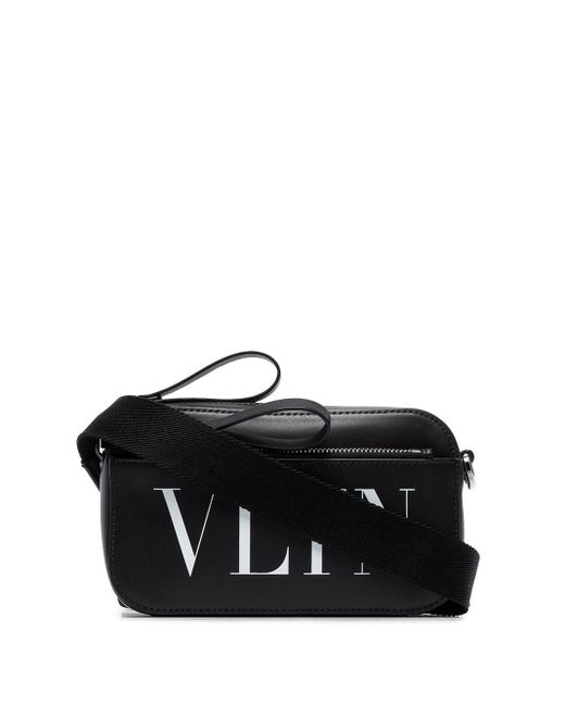 Valentino Garavani Vltn Leather Crossbody Bag in Black for Men 