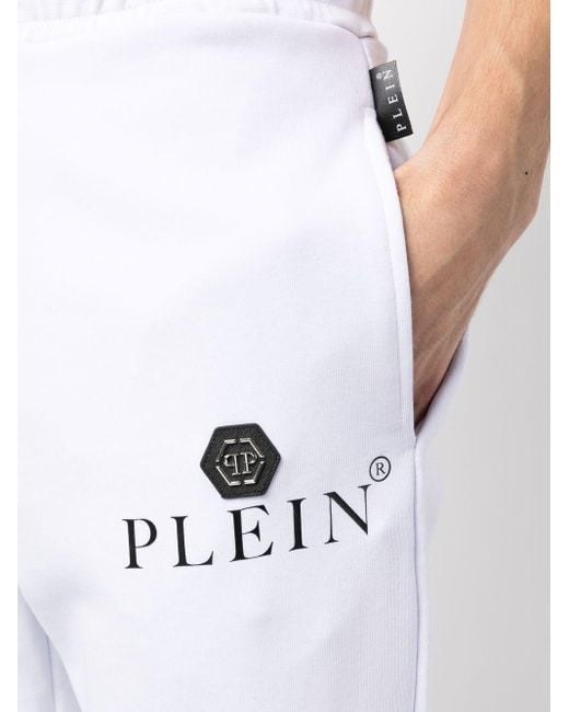 Tuta sportiva con placca logo di Philipp Plein in White da Uomo