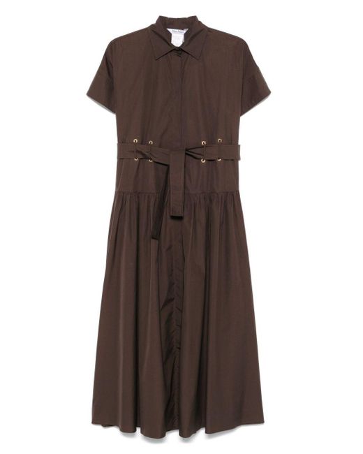 Abito chemisier in popeline di Max Mara in Brown