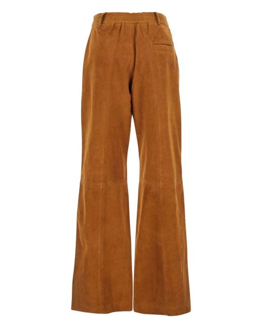Tela Brown Suede Pants