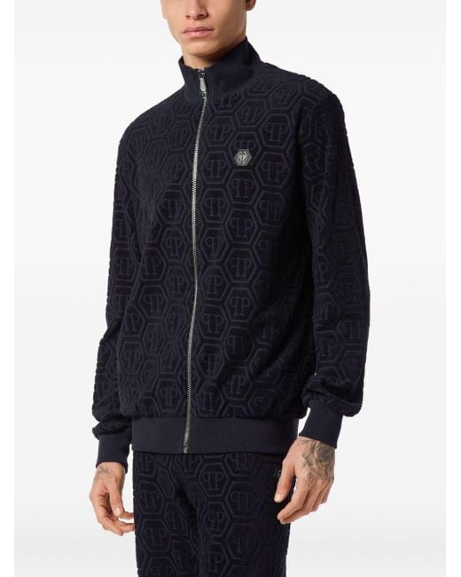 Philipp Plein Blue 'monogram' Jacket for men