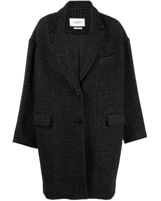 MARANT ETOILE Black Marant Étoile - Limiza Single-breasted Wool Coat