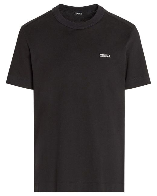 Zegna Black Cotton T-shirt for men