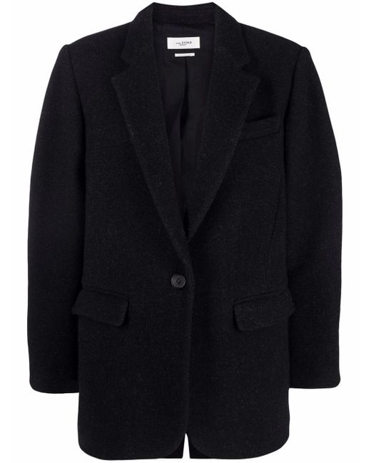 Étoile Isabel Marant Black Nilinda Button-front Long-sleeve Jacket