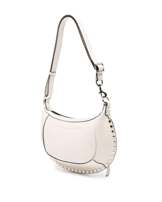 Isabel Marant White Oskan Moon Leather Shoulder Bag