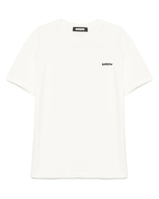 Barrow White Cotton Jersey T-shirt