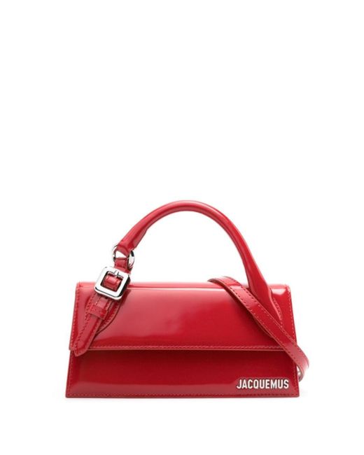 Jacquemus Red Le Chiquito Long Boucle Top Handle Bag