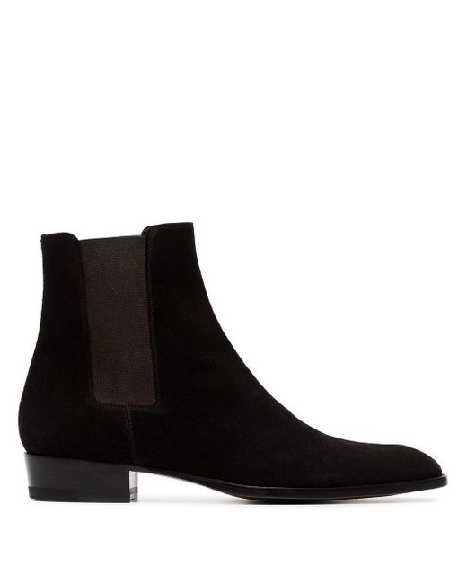 ysl suede boots