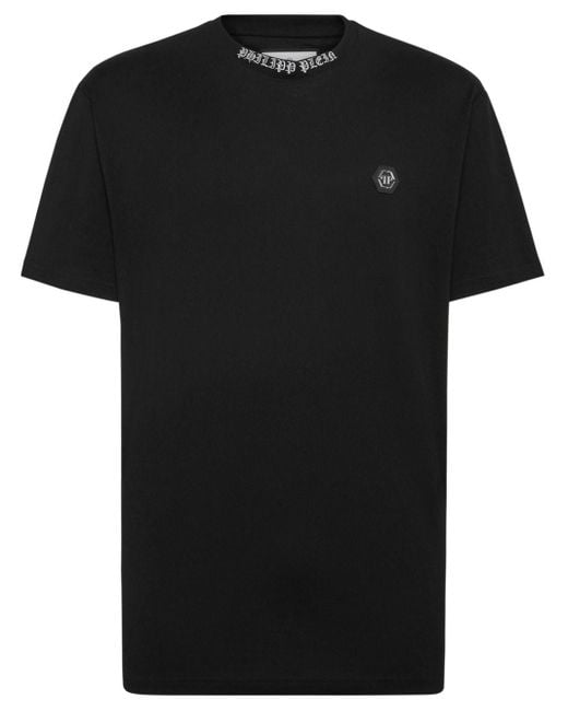 Philipp Plein Black T-shirt Logo for men