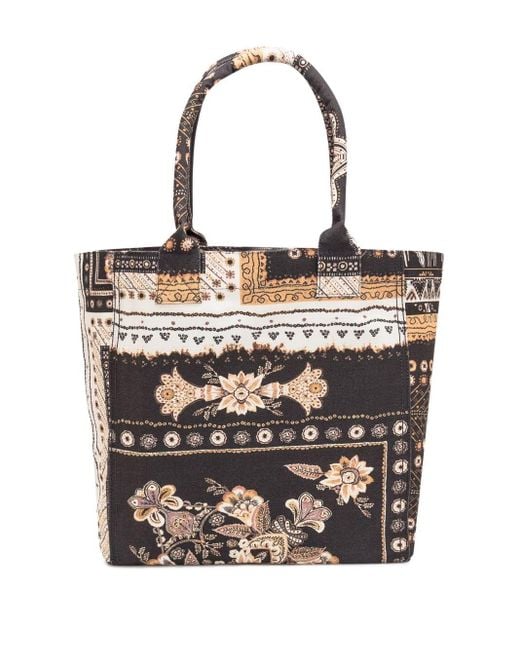 Borsa tote in tela di cotone di Isabel Marant in White