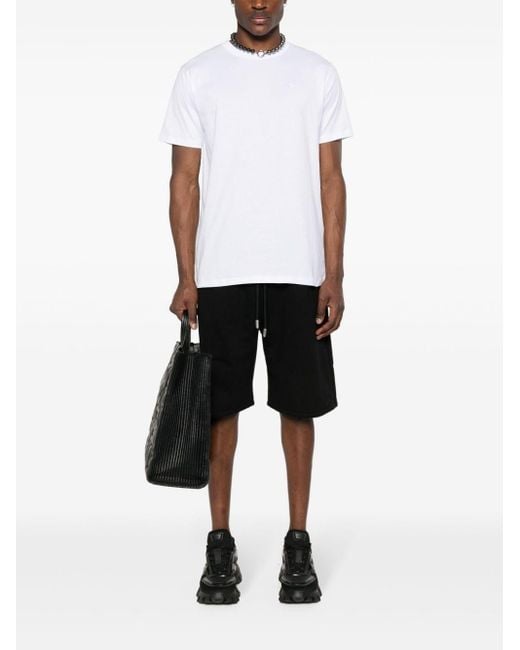 Off-White c/o Virgil Abloh Black Logo-embroidered Cotton Shorts for men