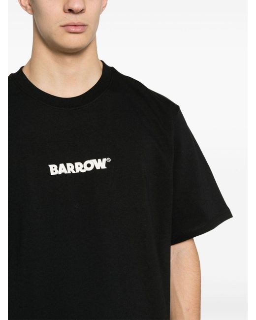 Barrow Black Oversized Print T-shirt for men