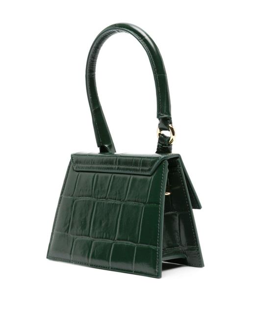 Jacquemus Green Le Chiquito Moyen Leather Top Handle Bag