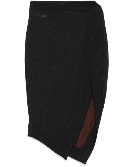 The Attico Black And Wrap Skirt