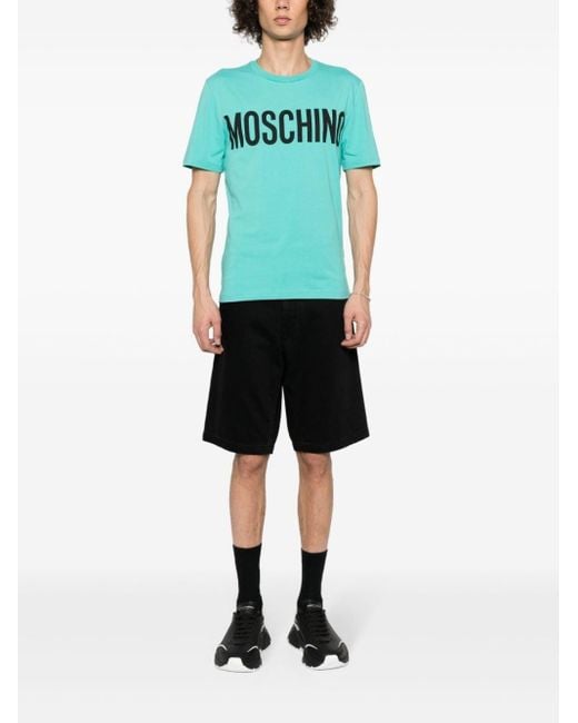 Moschino Blue T-shirt Logo for men