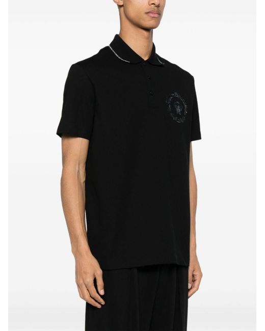 Versace Black Medusa Polo Shirt for men