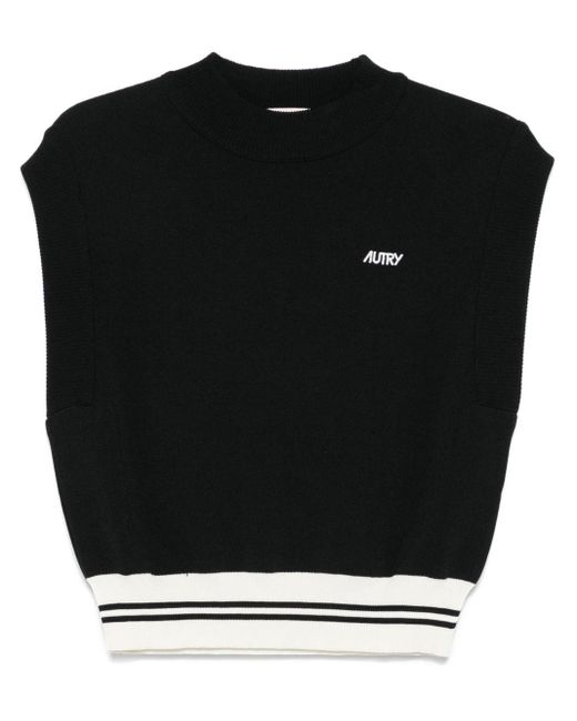 Top in maglia di viscosa di Autry in Black