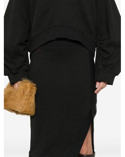 The Attico Black And Wrap Skirt