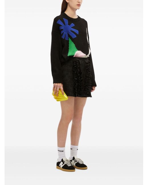 Gonna con rouches di MSGM in Black