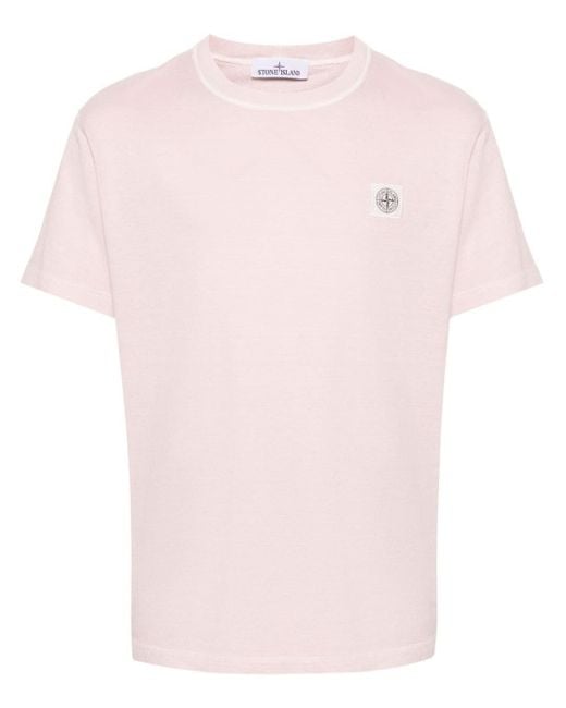 Stone Island Pink T-shirt Logo for men