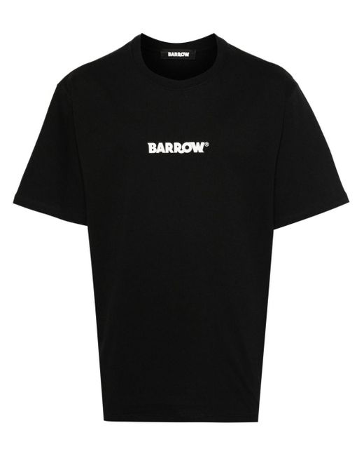 Barrow Black Oversized Print T-shirt