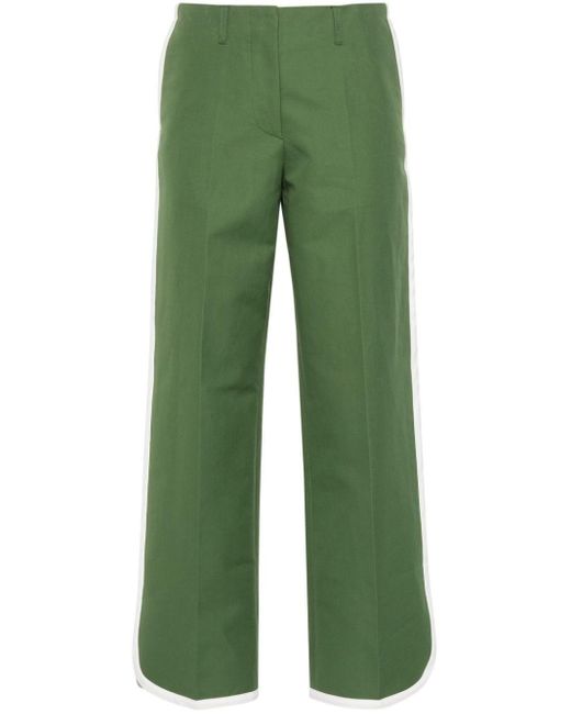Dries Van Noten Green Cotton Pants