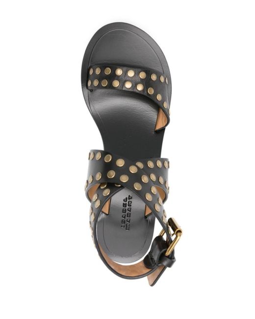 Isabel Marant Metallic Calf Leather Sandals