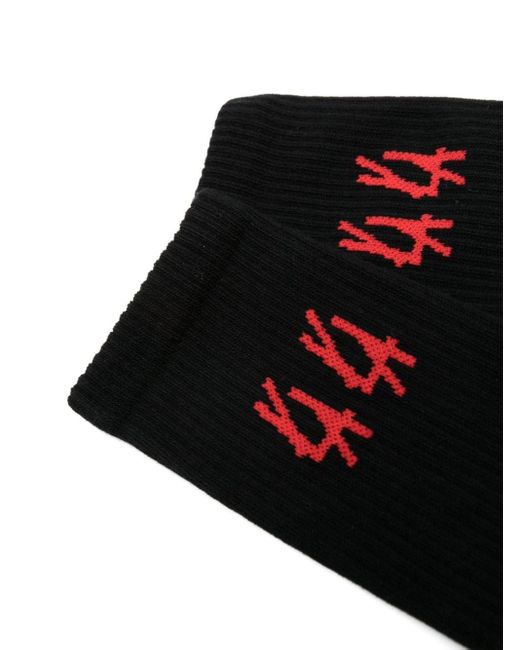 44 Label Group Black Logo Socks for men