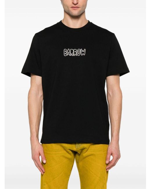 Barrow Black Cotton Jersey T-shirt