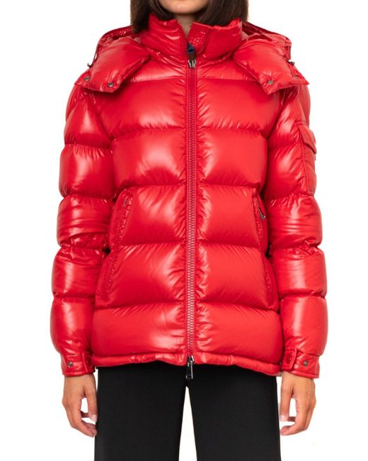 Moncler Maire Quilted Down Puffer Jacket in Red | Lyst