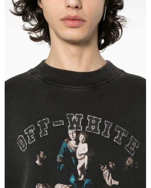 Off-White c/o Virgil Abloh Gray Printed Sweatshirt for men