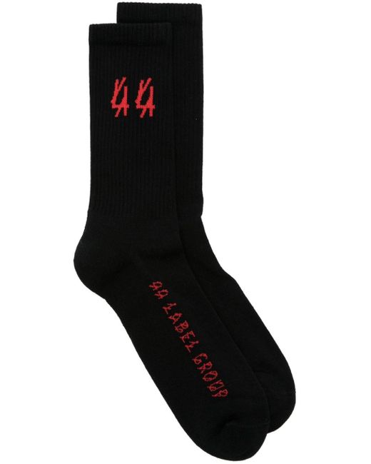 44 Label Group Black Logo Socks for men