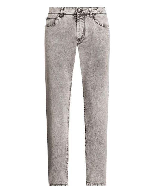 Dolce & Gabbana Gray Regular Cotton Jeans for men