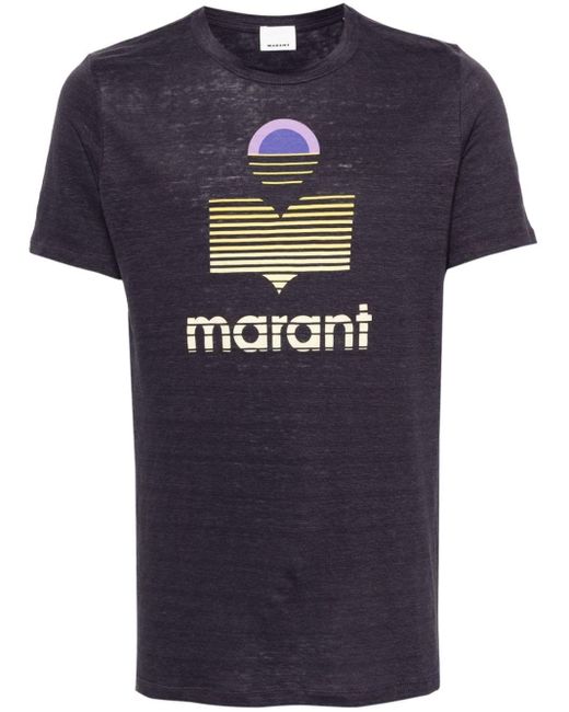 Isabel Marant Blue T-Shirt Logo for men