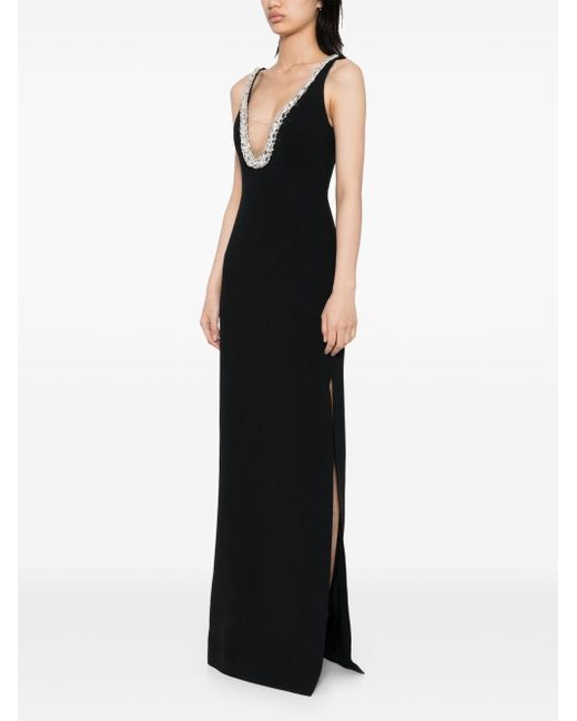 David Koma Black Dress With Crystals
