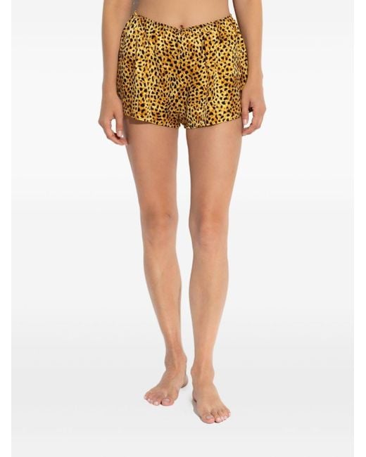 Versace Metallic Silk Pajama Shorts