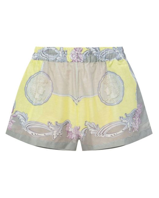 Versace Multicolor Silk Blend Shorts