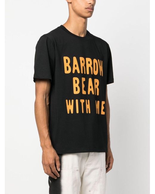 Barrow Black Cotton T-shirt for men