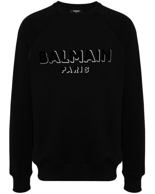 Balmain Black Logo Sweatshirt for men