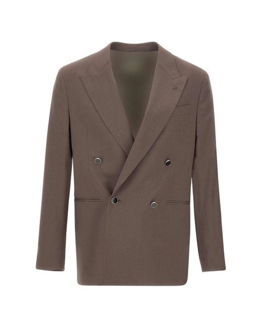Mood Brown Double-Breasted Jacket for men
