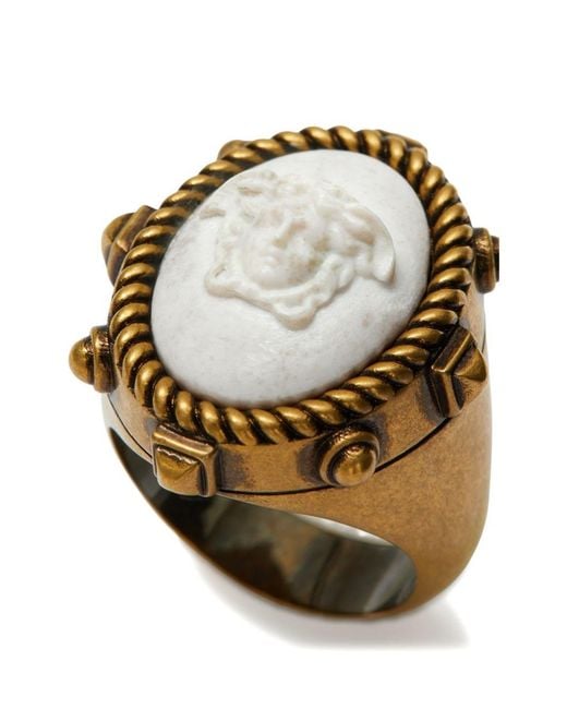 Versace Gray Cameo Ring