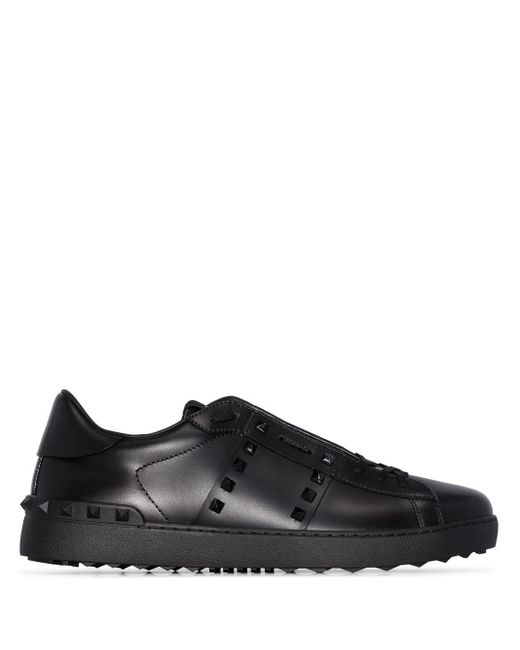 Valentino Garavani Leather Band Sneaker in Black for Men - Save 59% - Lyst
