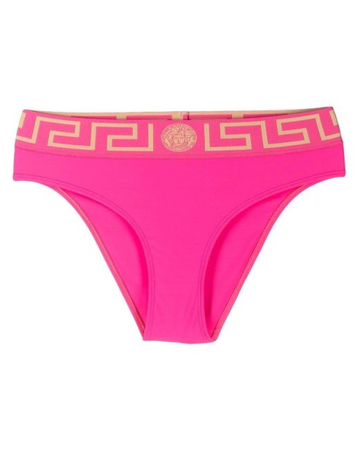 Versace Greca Key Bikini Bottoms in Pink - Save 21% - Lyst